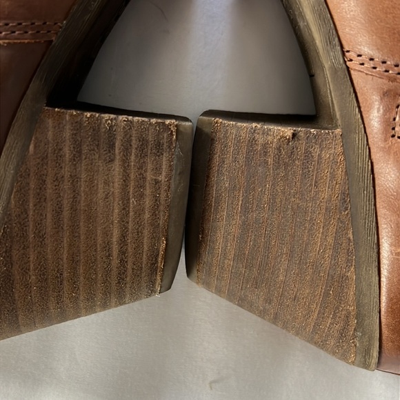 Frye Judith Double Zip Brown Leather Ankle Boots - Picture 9 of 13